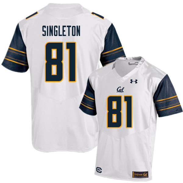 Men #81 Brandon Singleton Cal Bears UA College Football Jerseys Sale-White
